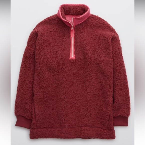 Aerie Dream Sherpa Quarter Zip Sweatshirt🐑♥️ - Picture 4 of 11
